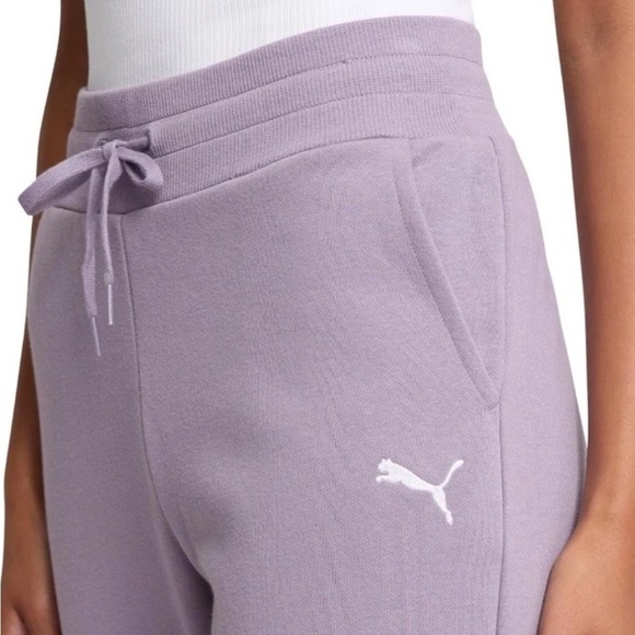 Puma Women's Plush Lounge Pants Drawstring Waist Purple XXL Relaxed Fit - Picture 3 of 7